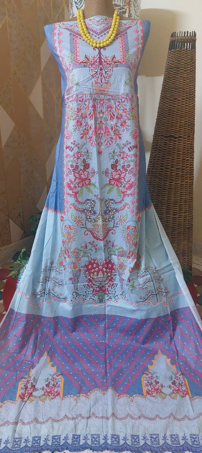 Charizma inspired luxury cotton embroidered 3pcs