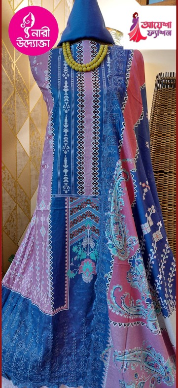 Charizma inspired luxury cotton embroidered 3pcs