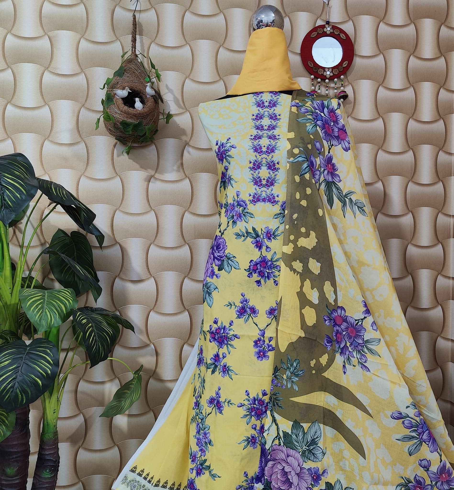 জমজম প্রিমিয়াম সুইস কটন 𝐋𝐚𝐰𝐧 ড্রেস।