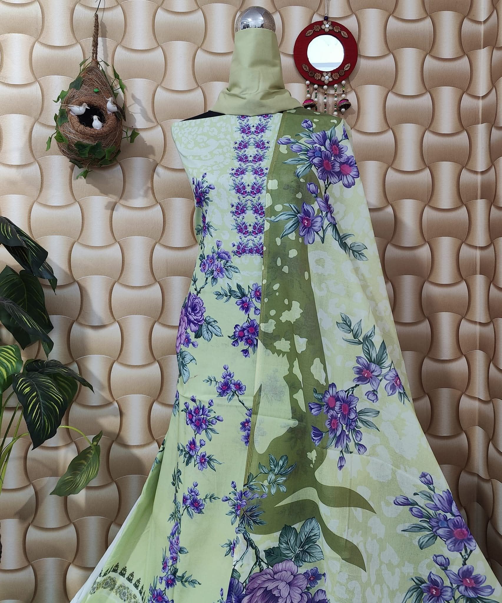 জমজম প্রিমিয়াম সুইস কটন 𝐋𝐚𝐰𝐧 ড্রেস।